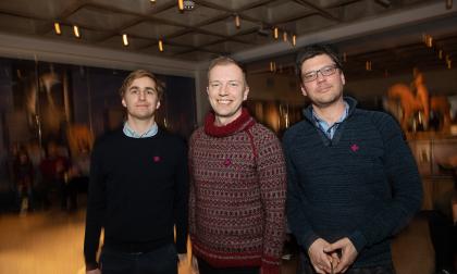 Magnus Unger, Fredrik Erlandsson och Christian Dreyer vann lördagens ÅM i historiekunskap. 