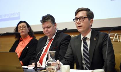 311022 , 31102022 , 20221031 , Landskapets  budget 2023 , i Sjöfartsmuseets auditorium , regering , Ålands ekonomi , Ålands Landskapsregering , regering , landskapet , LR , lantråd Veronica Thörnroos (C) , finansminister Roger Höglund (C) , infrastrukturminister Christian Wikström 