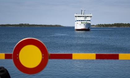 Kumlinge, skärgård, färjfäste, skärgårdstrafik, ålandstrafik, alfågeln, bom, 