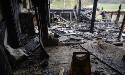 Baltichallen efter brand