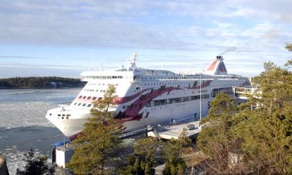 Sjöfart, Baltic Princess, Tallink *** Local Caption *** @Bildtext:Så här såg det ut i lördags när Baltic Princess för första gången anlöpte Mariehamn. Från och med 1 februari trafikerar hon på rutten mellan ÅboÅlandStockholm.@Foto:foto: Malin Henriksson