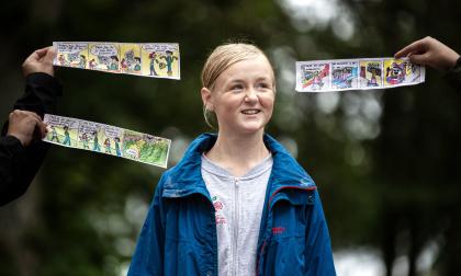 Landa Lindström är skaparen bakom serien Ture. En tecknad serie som tar upp samhällsaktuella ämnen med humor och glimten i ögat.