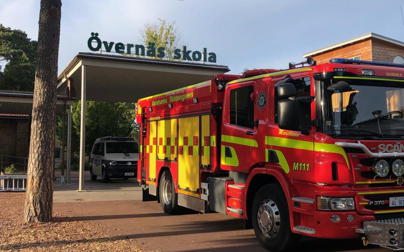 Brand Övernäs skola.