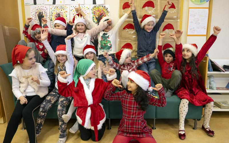 Skola, Strandnäs skola, Julfest, 