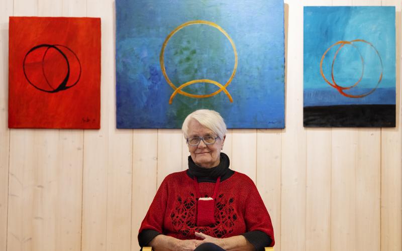 Konst, utställning i Lemlands bibliotek, Britta Gustafsson