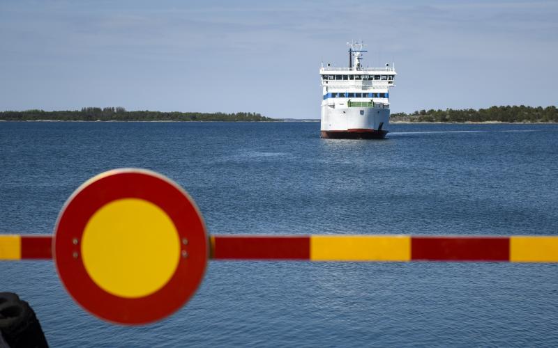 Kumlinge, skärgård, färjfäste, skärgårdstrafik, ålandstrafik, alfågeln, bom, 