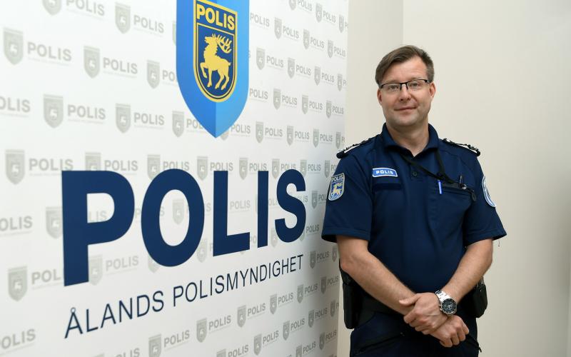 280720 , 28072020 , 20200728 , Johan Pawli , ny polischef , polis , polisen *** Local Caption *** @Bildtext:Johan Pawli tycker att ålänningarna kan vara nöjda med den trygghet och säkerhet som finns på Åland.