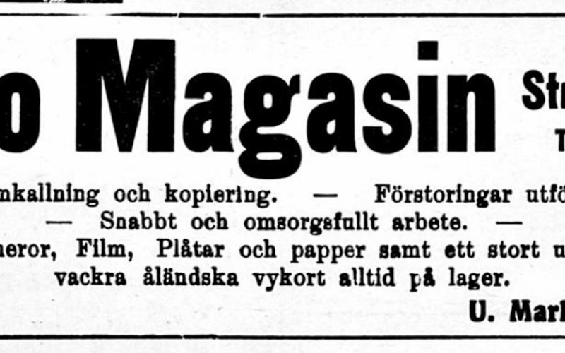 annons Åland 13 juni 1934