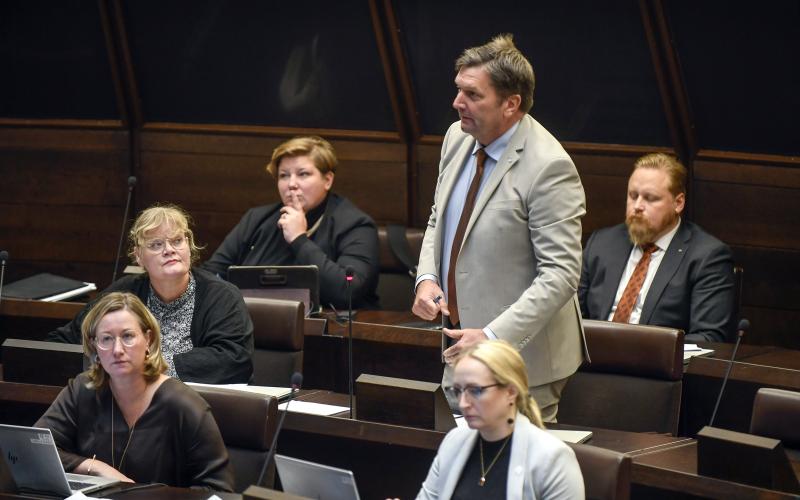 John Holmberg (Lib) vill ha nollbudgetering för år 2024 för att komma igång med ramverket. 
