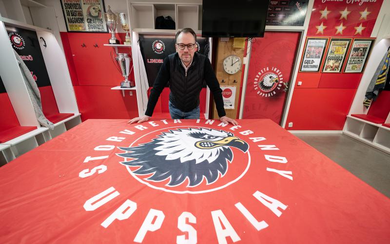 Hannes Öhman, försäljnings- och marknadschef i Storvreta Innebandy