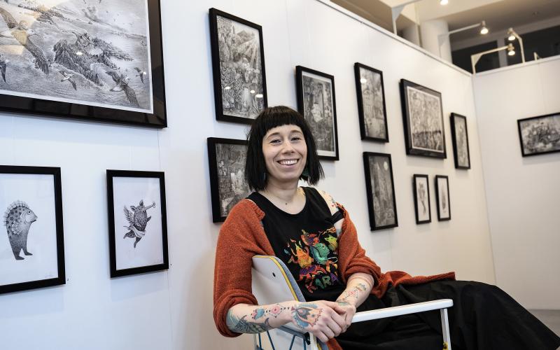 Amanda Chanfreau, utställning på Mariehamns stadsbibliotek