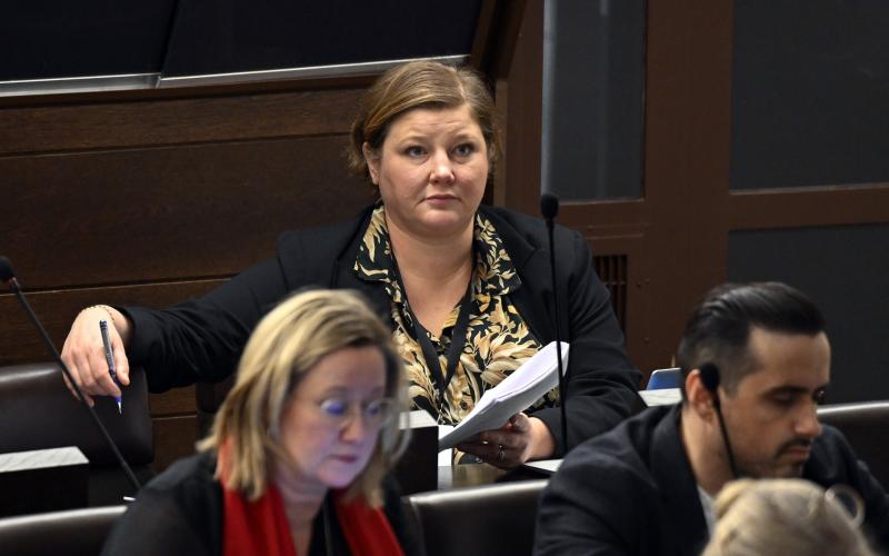 Politiker och partier behöver ta ansvar för att hindra spridning av desinformation, sade civilminister Ingrid Zetterman (Lib) under lagtingets frågestund under måndagen. <@Fotograf>Robert Jansson