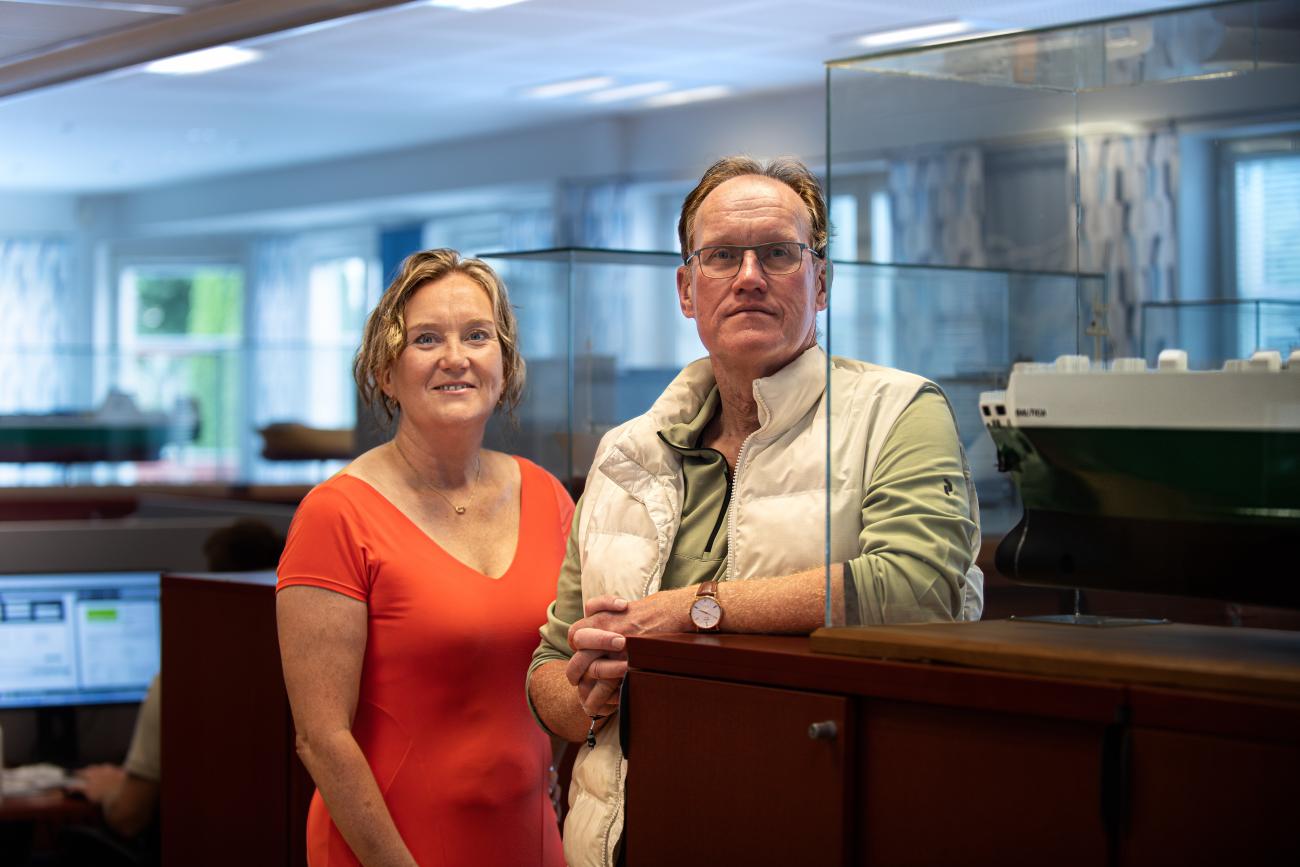 Eva Mikkola- Karlström och Dan Mikkola hoppas att rederiet Godby Shipping fortsätter hållas inom familjen.