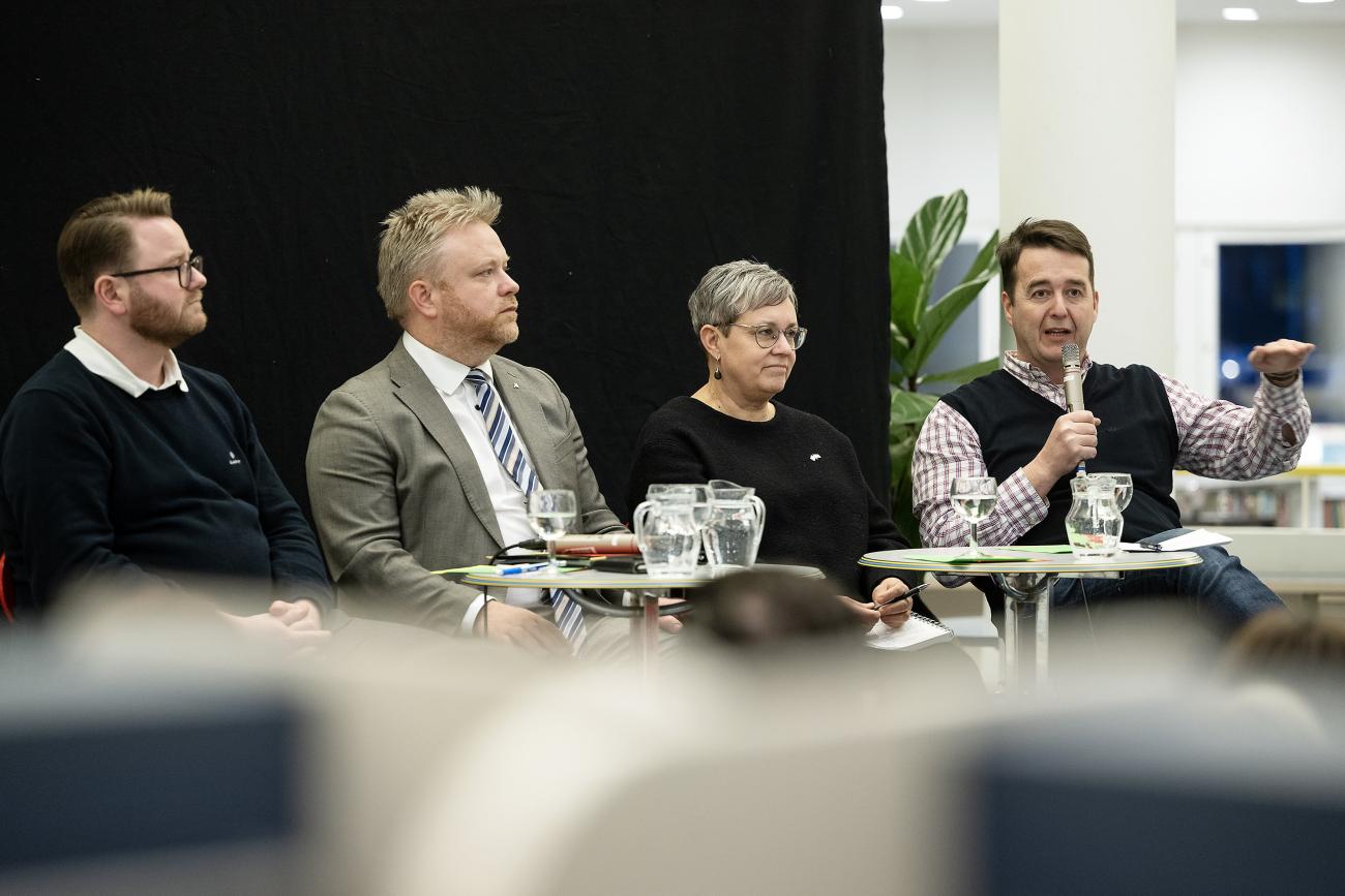 Riksdagsval, valdebatt, Alfons Röblom, Wille Valve, Nina Fellman, Markus Måtar
