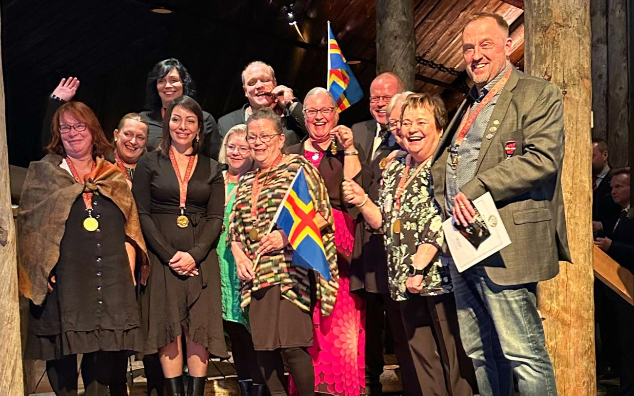 Den åländska delegationen i Rovaniemi hade all orsak att fira.