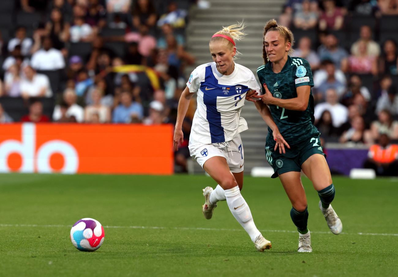 Adelina Engman var en av de bättre spelarna i Finland.